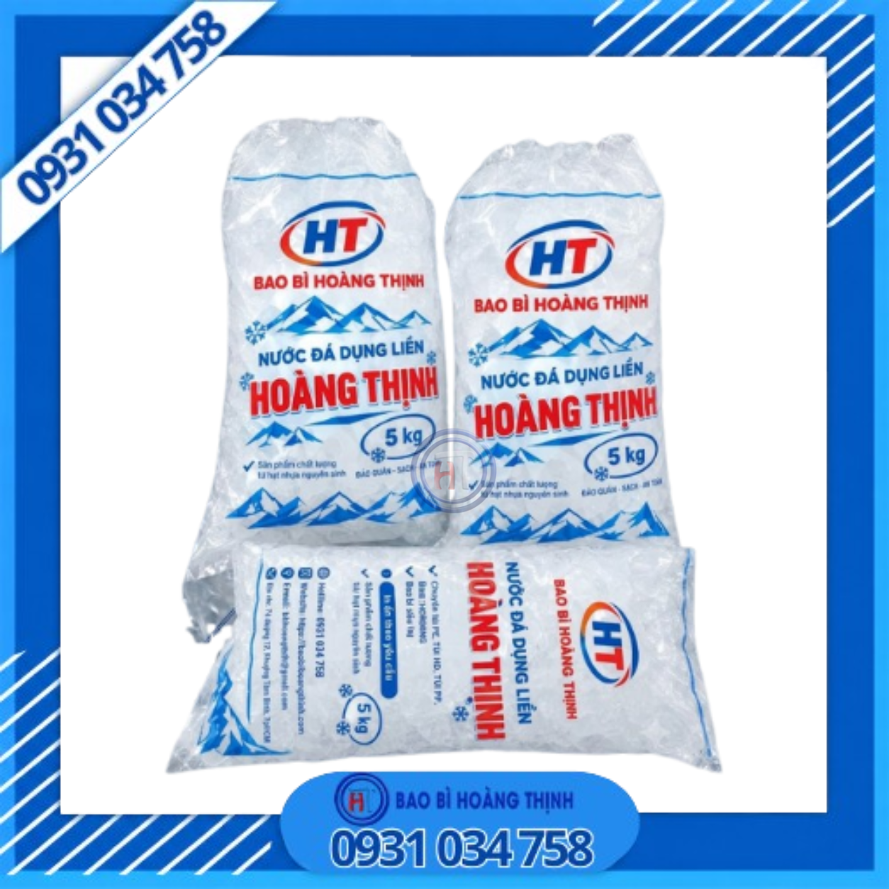 Túi PE đựng đá viên